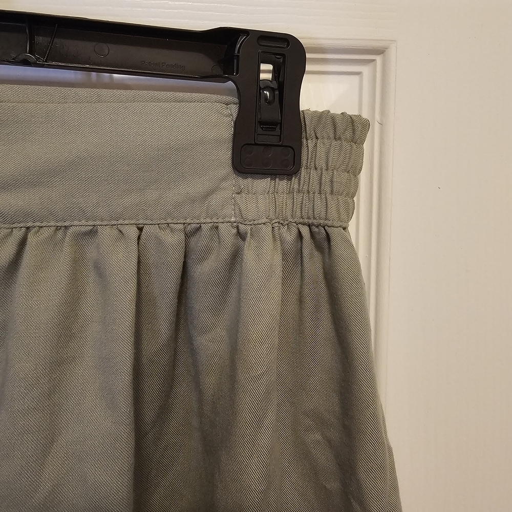 Vintage Southern Lady Sage Button-Front A-Line Skirt - Picture 3 of 8